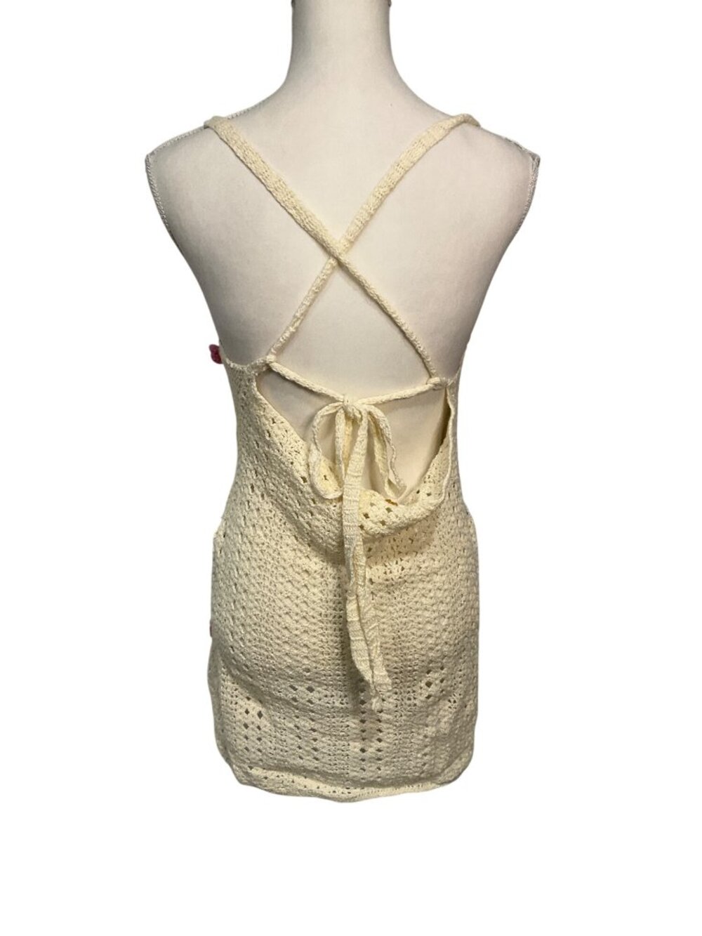 PQ Swim Zoie Flower Cover-up Mini Dress in Floret XS Small New Womens Crochet - Picture 6 of 16